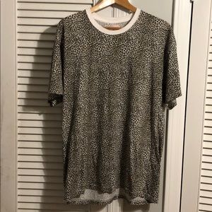 supreme hanes leopard tee